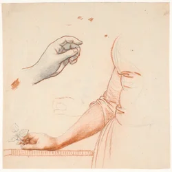 ソフィー・フレデリケ皇太子妃の全身肖像画の習作