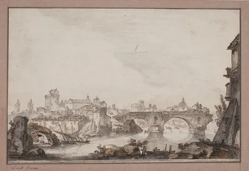 Capriccio med bla 壊れた橋。 ローマ
