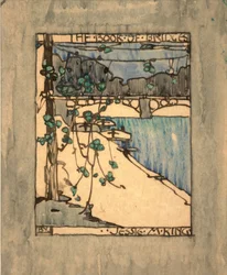 「The Book of Bridges」の口絵、1911年頃（紙に水彩とインク）