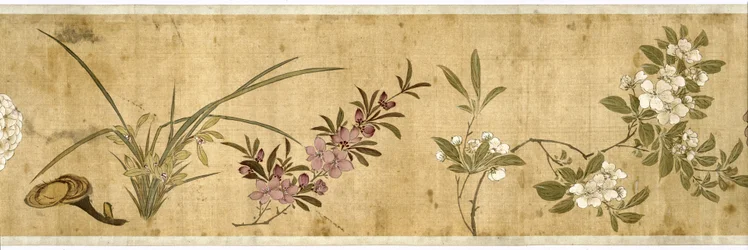 百花、17世紀初頭（シルク塗装）（詳細：207347-58も参照）