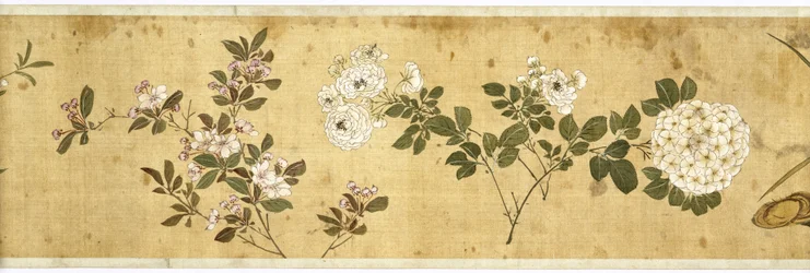 百花、17世紀初頭（シルク塗装）（詳細：207347-58も参照）