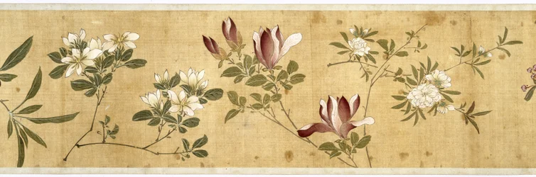 百花、17世紀初頭（シルク塗装）（詳細：207347-58も参照）