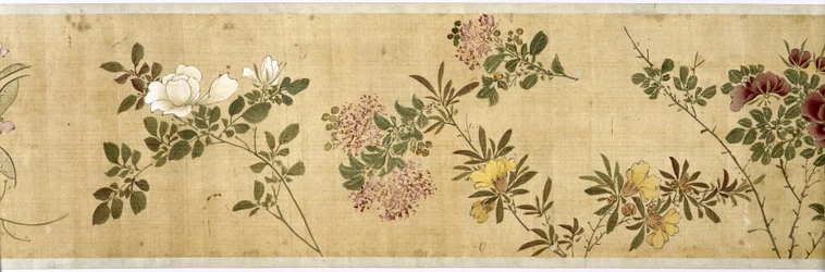 百花、17世紀初頭（シルク塗装）（詳細：207347-58も参照）