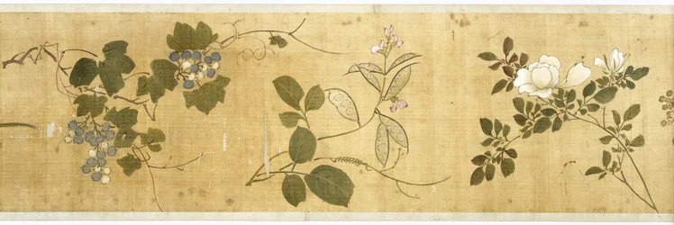 百花、17世紀初頭（シルク塗装）（詳細：207347-58も参照）