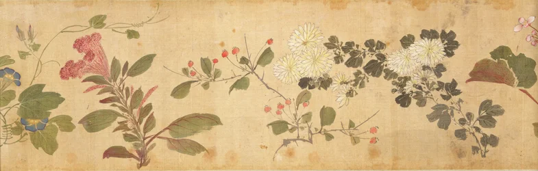 百花、17世紀初頭（シルク塗装）（詳細：207347-58も参照）