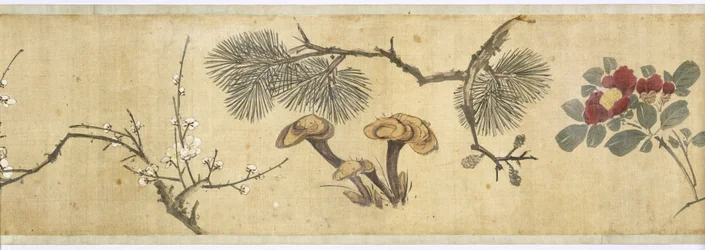 百花、17世紀初頭（シルク塗装）（詳細：207347-58も参照）