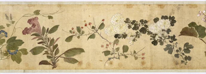 百花、17世紀初頭（シルク塗装）