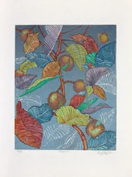 2019年秋（木版画）