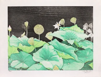 ロータス、2016年（木版画）