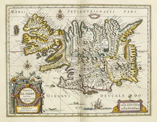 「Atlas Maior Sive Cosmographia Blaviana」からのアイスランドの地図、1662年
