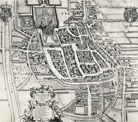 イタリア、ジョアン・ブラウ（1596-1673）が描いたラクコーニジの地図。