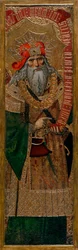 David - Joan Gasco (1500-1529 活動) による絵画 - c. 1500 - パネルにテンペラ - 210.8x60 - カタルーニャ国立美術館、バルセロナ