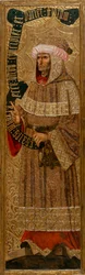 Isaie - Isaiah - Joan Gasco (actif 1500-1529) による絵画 - c. 1500 - パネル上のテンペラ - 226.9x64.7 - カタルーニャ国立美術館、バルセロナ