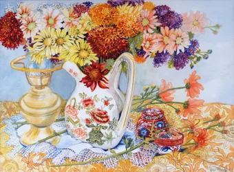 2012年の中国の水差しに描かれた菊