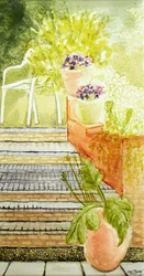 Cynthias Garden; Steps and Pots、2009、