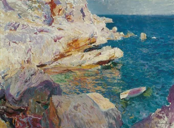 ハベアの岩 - Sorolla y Bastida、Joaquin (1863-1923) - 1905 - キャンバスに油彩 - 62.5x84.7 - Museo Carmen Thyssen、マラガ
