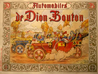 De Dion Bouton車の広告ポスター、1920年代