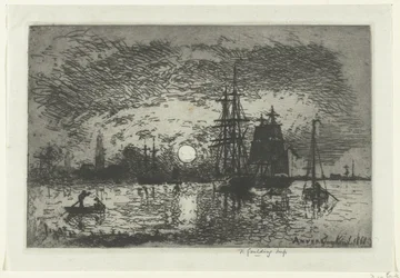 アントワープ港の夕日 ソレイユ クーシャン - ポール ダンヴェール (オブジェクトのタイトル)