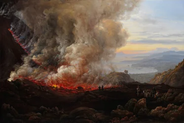 ベスビオ火山の噴火、1824 年。