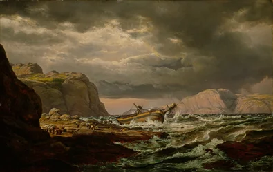 ノルウェー語  Skibbrudd ved den norske kyst ノルウェー沿岸の難破船