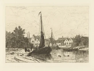 Spakenburg の港の眺め