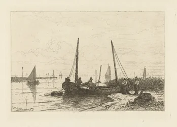 Spakenburg近くのZuiderzeeの眺め