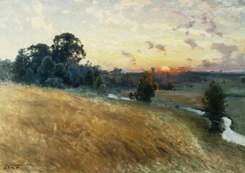 日没時の広大な風景、1902