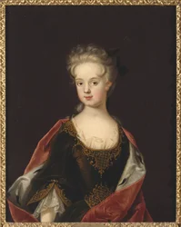Marie Leczinska, reine de France - フランスの女王、Marie Leszczynska (1703-1768) の肖像、Starbus, Johan (1679-1724) 作。 キャンバスに油彩