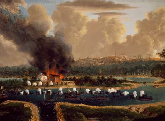 コッキス・カペルでのフィヨルドの支配権をめぐるロシアとのヴランサリイの戦い（1790年6月16日）ヨハン・ティートリッヒ・シュルツ（1754-1807）によるロシア・スウェーデン戦争、スウェーデン
