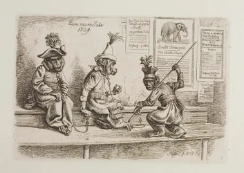 1829年の新年に。猿