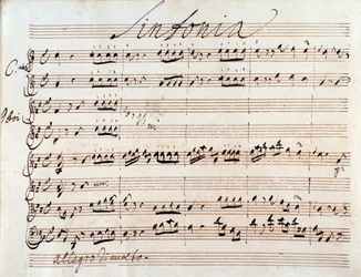 J・A・ハッセ作「シリアのアドリアーノ」楽譜の最初のページ (1752)