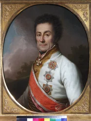 Le general Johan von Klenau und Janowitz - General Johann Graf von Klenau (1758-1819)の肖像 - Johann Baptist von Lampi, the Younger (1775-1837).油彩・キャンバス