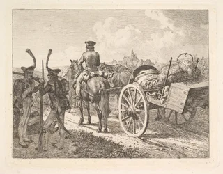 1815年、ロシアの移動式鍛冶屋。
