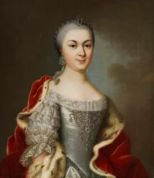 ヘッセダルムシュタットのマリアルイーズ王女の肖像、1760年頃。