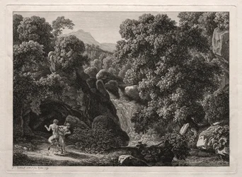 英雄的風景：サテュロスとニンフ、1799年。