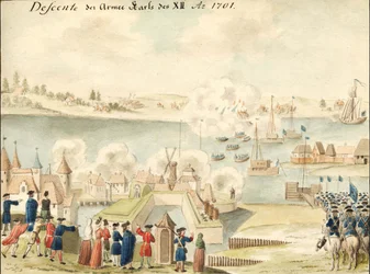 デュナを渡るシャルル12世 1701年、1770～1780年代