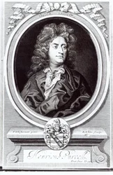 ヘンリーパーセルの肖像画（1659-95）、R。ホワイト、1695によって刻まれた英語の作曲家