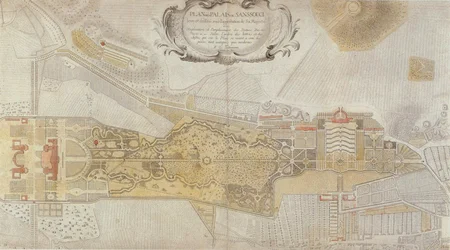 1772年にポツダムにあるサンスーシのフレデリシアンパークの計画