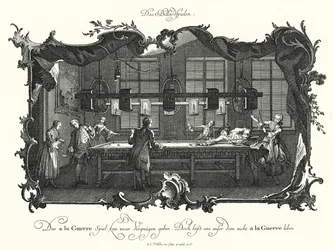 The Game of Billiards（彫刻