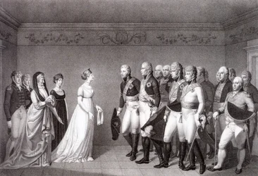 1805年のルイーズオブプロシアとメメルでのロシア皇太子アレクサンドル王女の会見、1805年