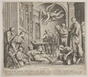 聖セシリアの死、約。 1640-60。