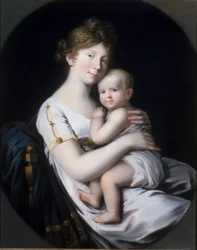 ルイーズフォンプロイセン皇太子とフリードリヒヴィルヘルム4世皇太子妃、1796年