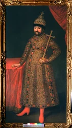 Portrait du tsar de tsar de Russie Michel I Fyodorovitch Romanov (1596-1645) (Tsar Michail I Fyodorovich of Russiaの肖像) - Peinture de Johan Heinrich Wedekind (1674-1736), oil on canvas