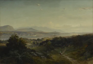 風景、ハイドパーク、ニューヨーク、1859