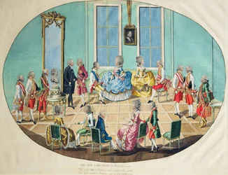 1782年、1783年のウィーンでの新年のお祝い（WCによる銅版画）