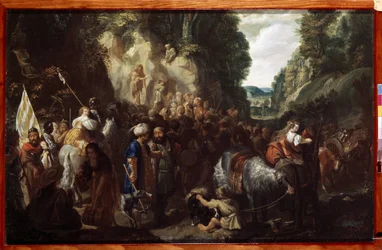 ""La preaching de saint Jean Baptiste"" (Saint John The Baptist Preaching) Johann Hulsman 作 (17 世紀) 1635 エルミタージュ美術館、サンクトペテルブルク