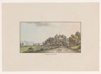エルラッハのセルリエ城の眺め Le Chateau de Cerlier (オブジェクトのタイトル) スイスの景色（シリーズタイトル） Collection de quelques vues dessinées en Suisse d