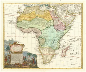 ヨハン・マティアス・ハーゼによる1737年のアフリカ地図