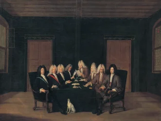 フランス語  Les emissaires au traité de Bade en septembre 1714年9月7日のバーデン講和会議の使者たち