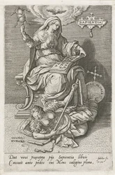 叡智（サピエンティア）は人間の戸惑いを克服する（カリゴ・ヒューマナ） Sapientia (オブジェクトのタイトル) 美徳は悪徳に打ち勝つ（シリーズタイトル）